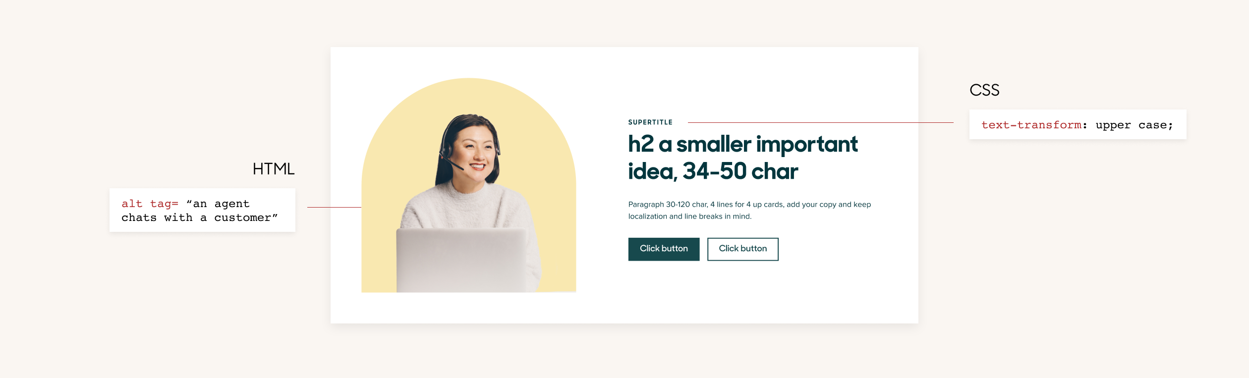 Example showing alt tag language and updated CSS